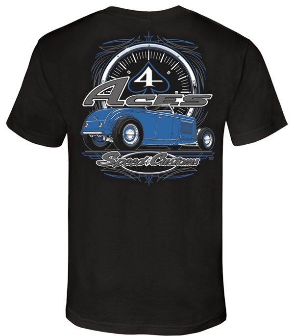 4 Aces Tach T-Shirt by Hot Rods by Stith